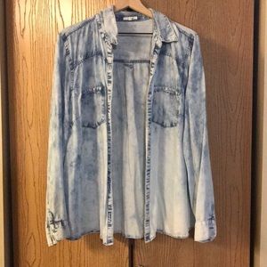 Acid wash button down